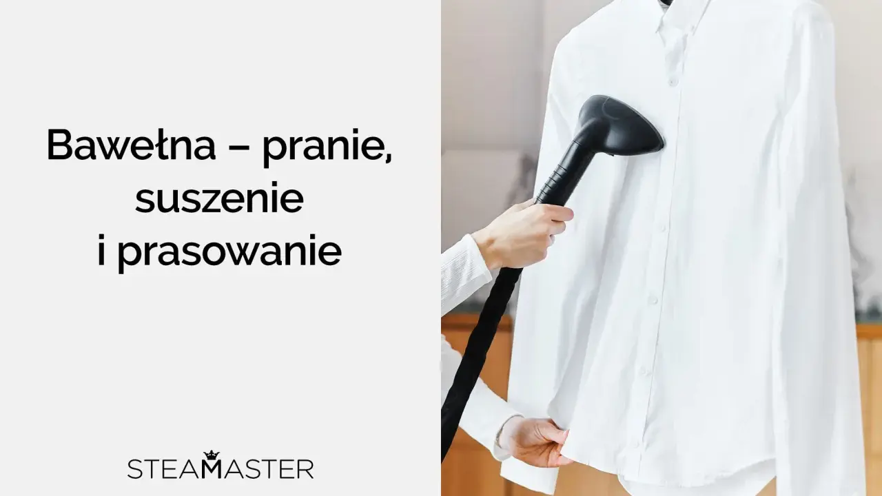Biała bawełniana koszula prasowana parownicą. Dowiedz się, jak prać bawełnę, by wyglądała jak nowa.