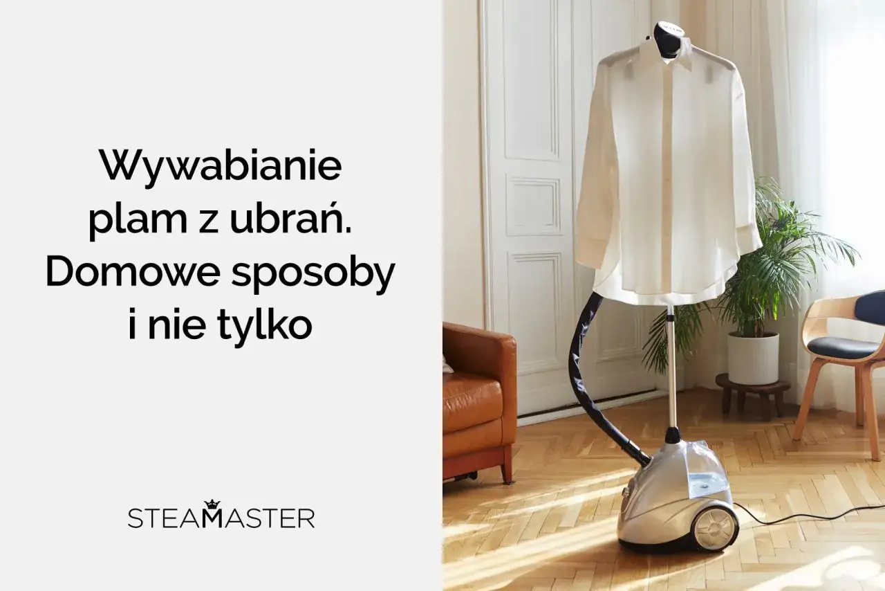 Jak odplamić ubrania? Domowe sposoby i nie tylko. Parownica Steamaster pomoże usunąć plamy z białej koszuli.